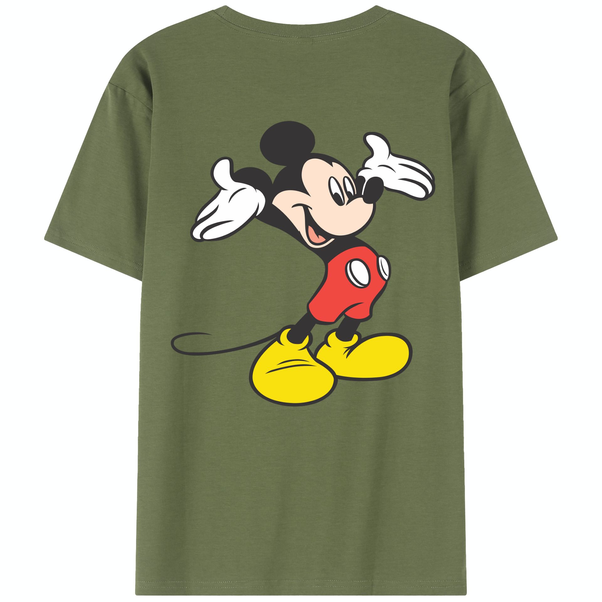 （画像用） ミッキーマウス Mickey Mouse 綿100％半袖Tシャツ（背面プリント）